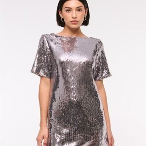 Silver Sequin Dress